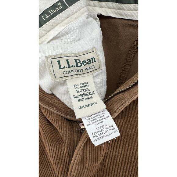 Men's L.L.Bean Stretch Country Corduroy Pants, Natural Fit, 36x30 Brown - Picture 3 of 6